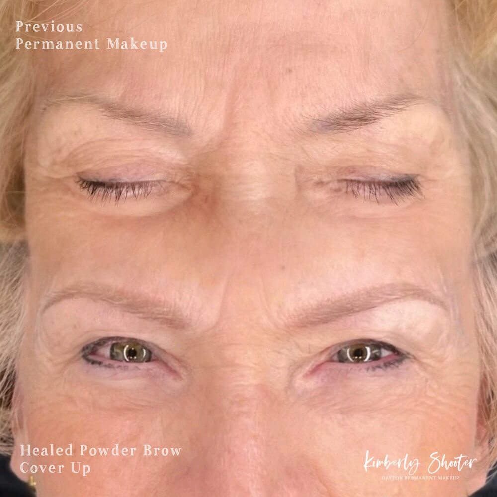 corrective color cover up brow tattoo